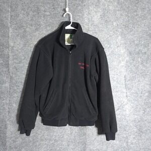 WearGuard Fleece Jacket Mens S Black Full Zip Embroidered Work Uniform Logo Gear